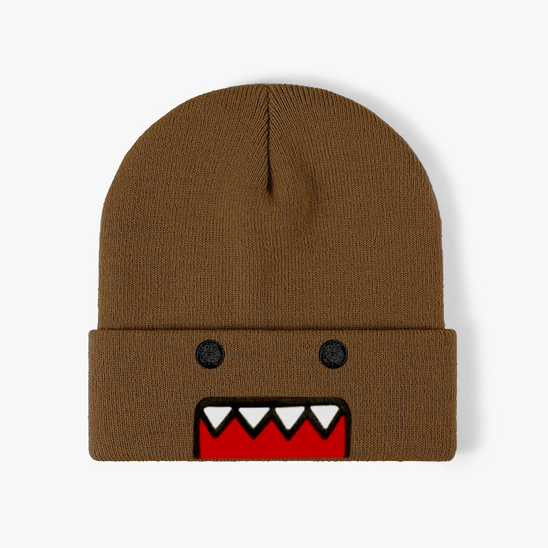Domo Kun dessin animé brodé tricoté chapeau automne hiver extérieur chaud coupe-vent Hip Hop décontracté Style à la mode pour hommes femmes