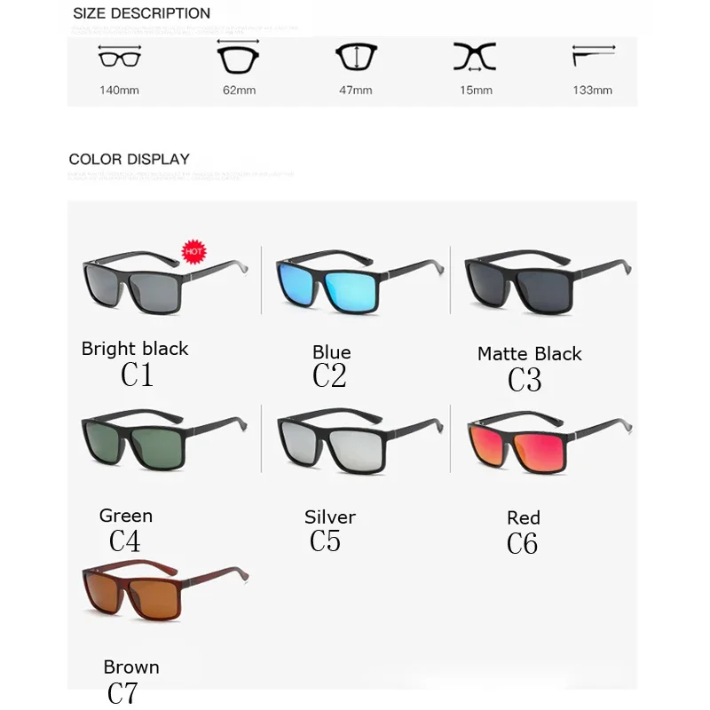Lunettes de soleil polarisées carrées de luxe vintage pour hommes et femmes, mode, voyage, conduite, anti-éblouissement, lunettes de soleil pour hommes, UV400