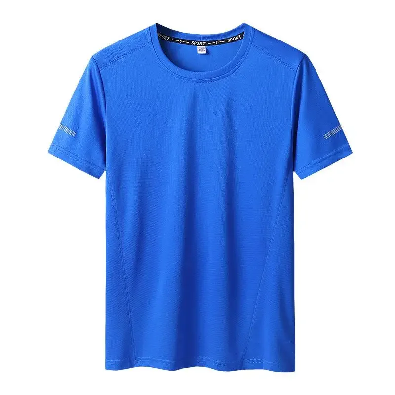 T-shirt grande taille 9XL pour hommes T-shirt à séchage rapide pour hommes col rond grande taille à manches courtes T-shirt surdimensionné