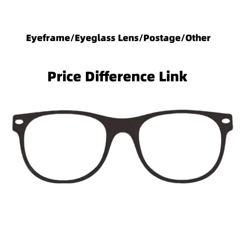 Montures et verres de lunettes pour hommes et femmes, lien pour la différence de prix, frais d'expédition, autre lien pour la différence de prix