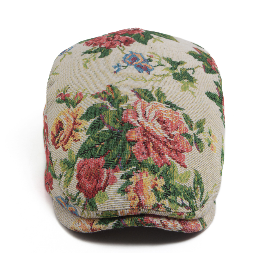 Béret Bohème Femme Imprimé Floral Tendance – Casquette Gavroche Décontractée Vintage Homme Visière Plate Unisexe Printemps Automne
