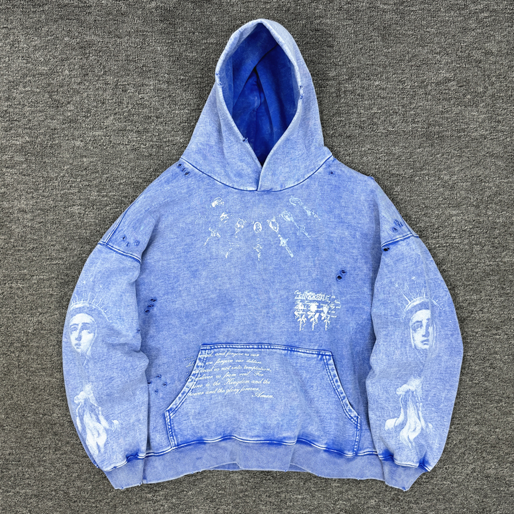 Yao mode Streetwear surdimensionné décontracté coton à capuche Vintage sweat de luxe rétro haute rue Y2k sweats à capuche pour hommes unisexe