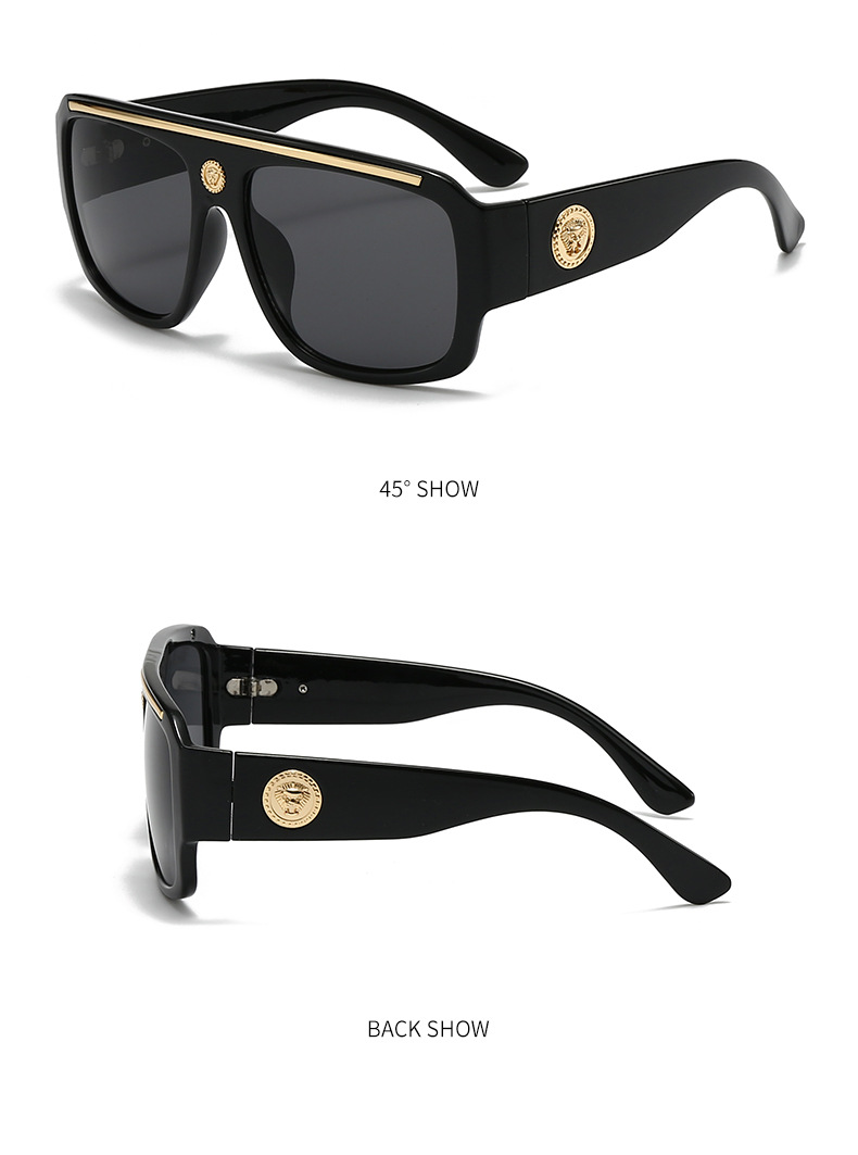 Marque de mode lunettes de soleil de créateur de luxe hommes femmes 2025 surdimensionné Vintage Punk nuances lunettes été voyage lunettes de soleil en plein air