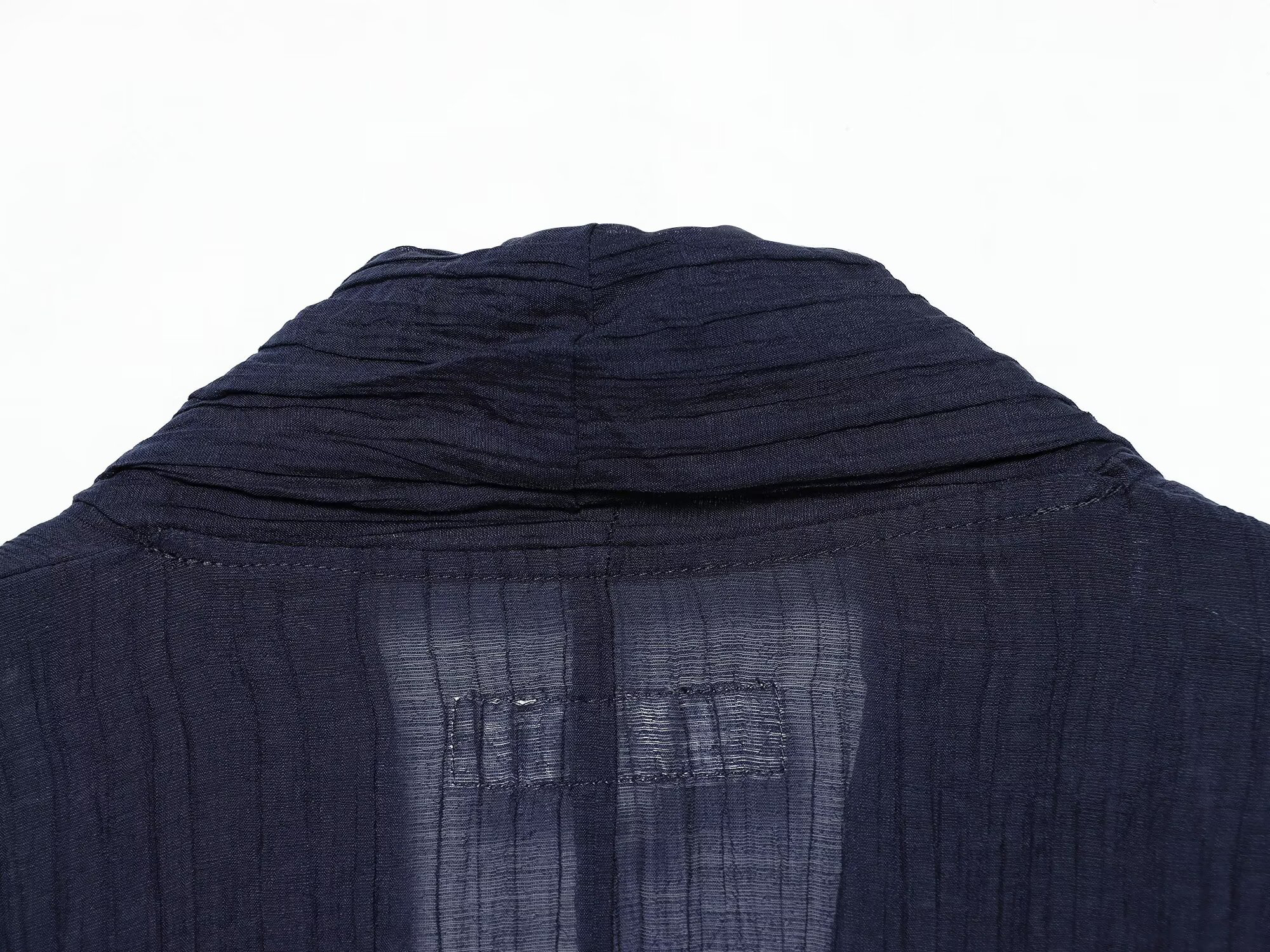 Ensemble veste et pantalon long semi-transparent effet froissé, style européen et américain, nouvelle mode 2026 pour femmes