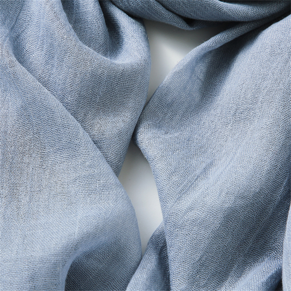 Écharpe de Protection Solaire en Coton et Lin pour Femme, Châle Solide, Serviette de Plage, Collection Printemps-Automne et Hiver