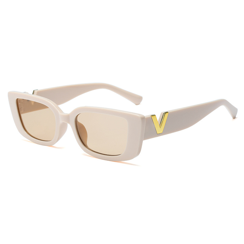 Lunettes de soleil rectangulaires rétro pour femmes, verres de soleil Vintage à petite monture, classiques, carrées noires