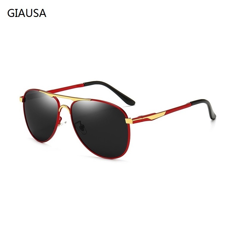 Lunettes de soleil de luxe pour homme et femme, style rétro, pour la conduite et la pêche, de marque, en métal, pour homme