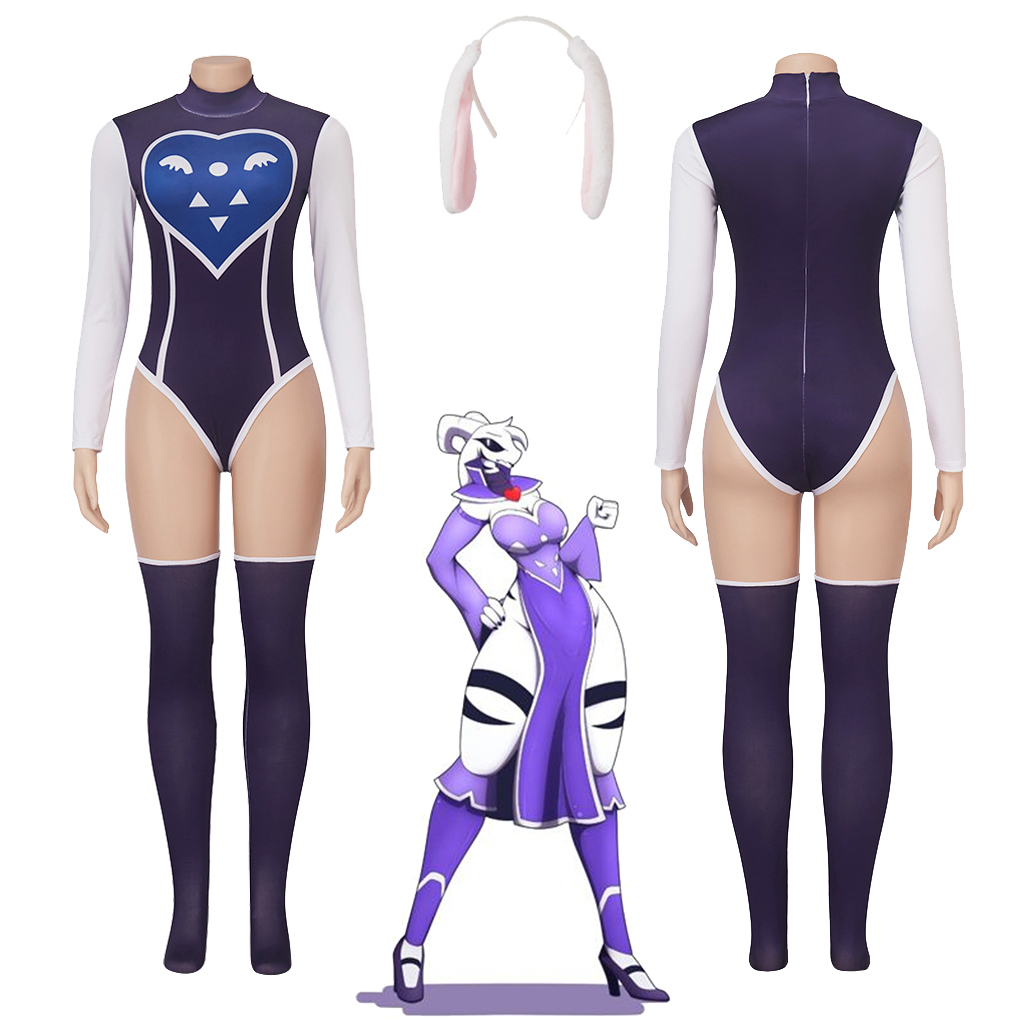 Costume de Cosplay Undertale Toriel, combinaison sexy avec couvre-oreilles et chaussettes, ensemble de tenues Toriel pour femmes, Halloween Carvinal