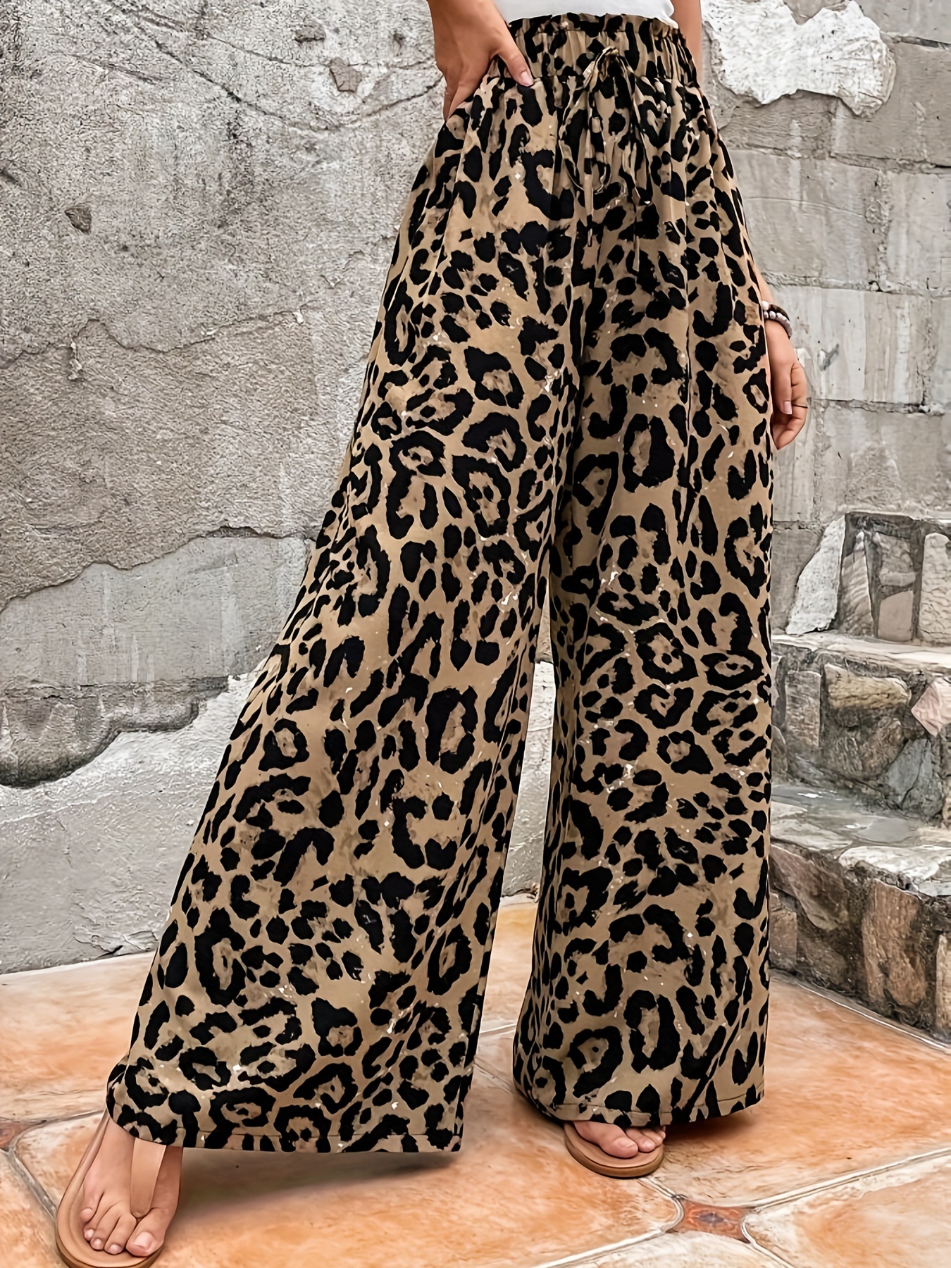 Pantalon droit ample à jambes larges pour femmes, élégant, direct, sofistication, confort, taille haute, Long