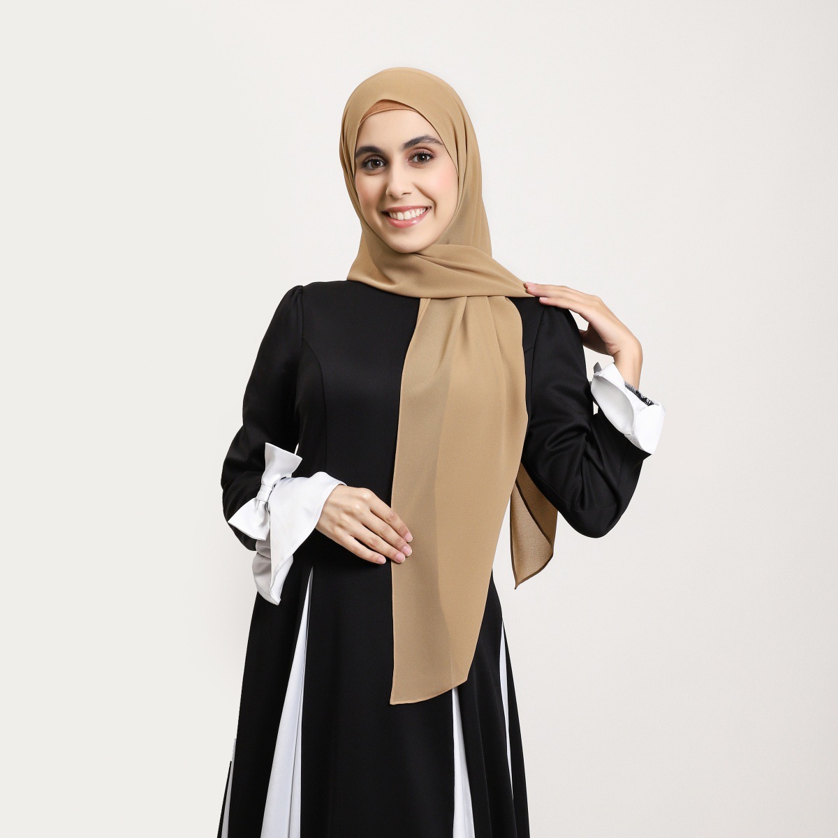 2025 Ramadan femmes solide écharpe intégré magnétique musulman en mousseline de soie Hijab châles tête enveloppement Hijabs foulards dames Foulard islamique