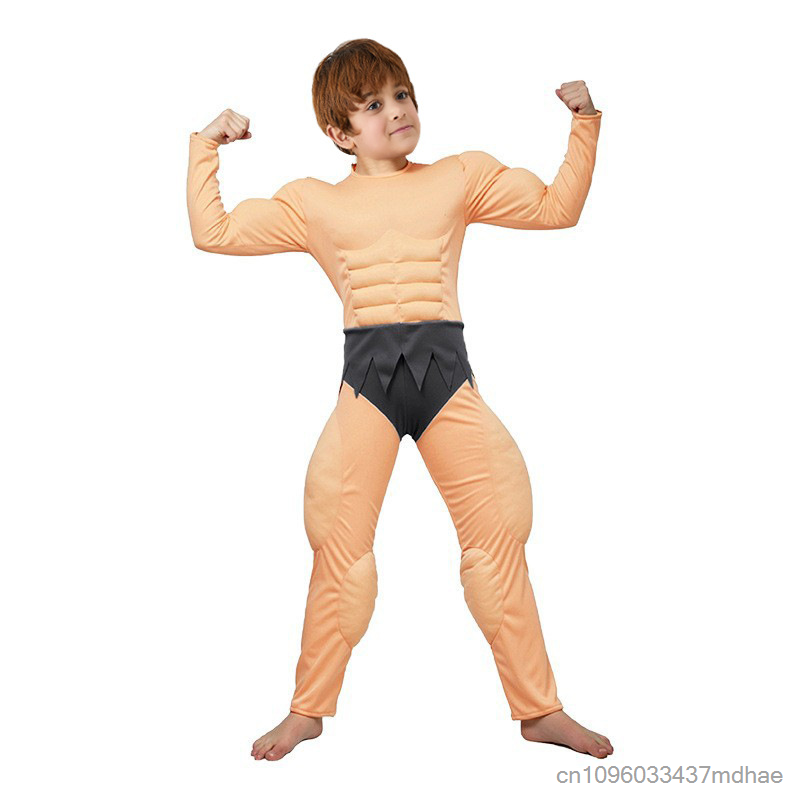 Costume de musculation pour adulte et enfant, combinaison de musculation fantaisie pour cosplay, combinaison de musculation pour performance scénique