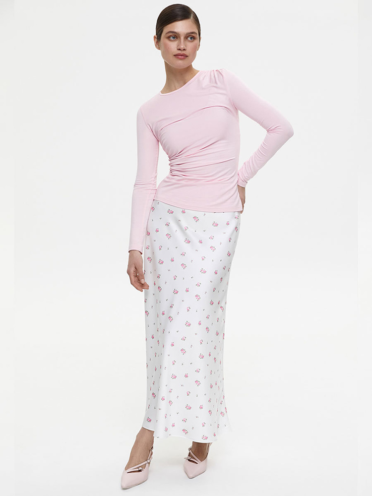 Jupe longue taille haute pour femme, mode estivale, patchwork contrastant, coupe ajustée, style Y2K, jupe maxi élégante pour soirée