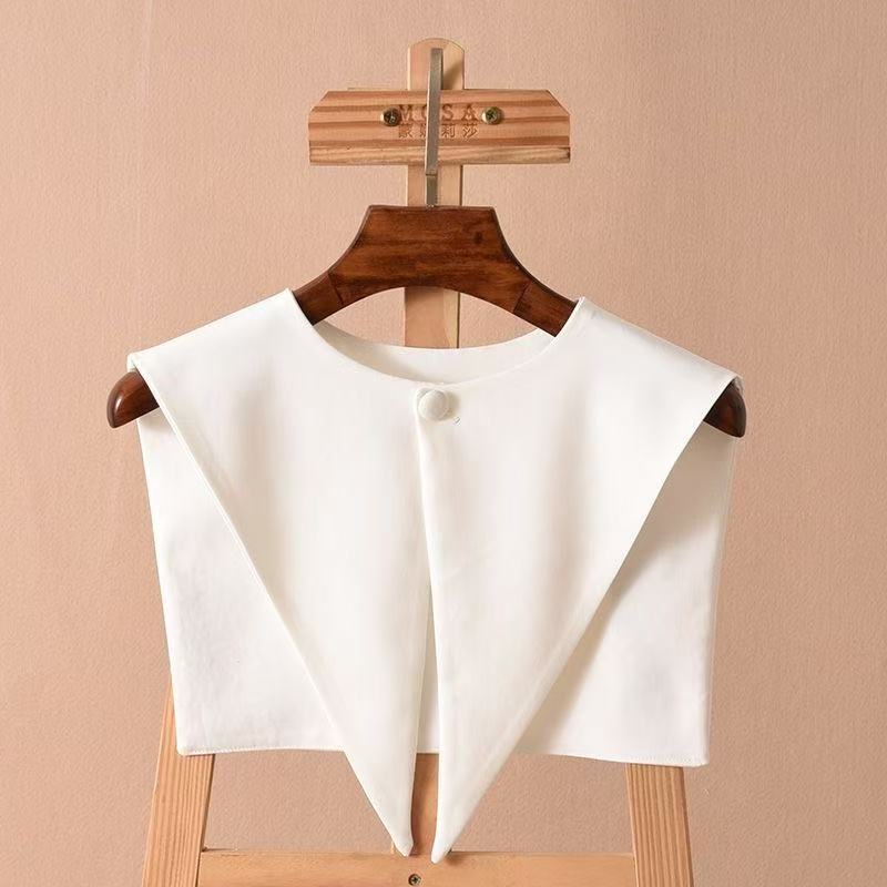 Faux col de chemise décoratif pour femme, nouveau style, version européenne, américaine et coréenne, avec petit châle et grand col pointu, pour vêtements d'extérieur et robes