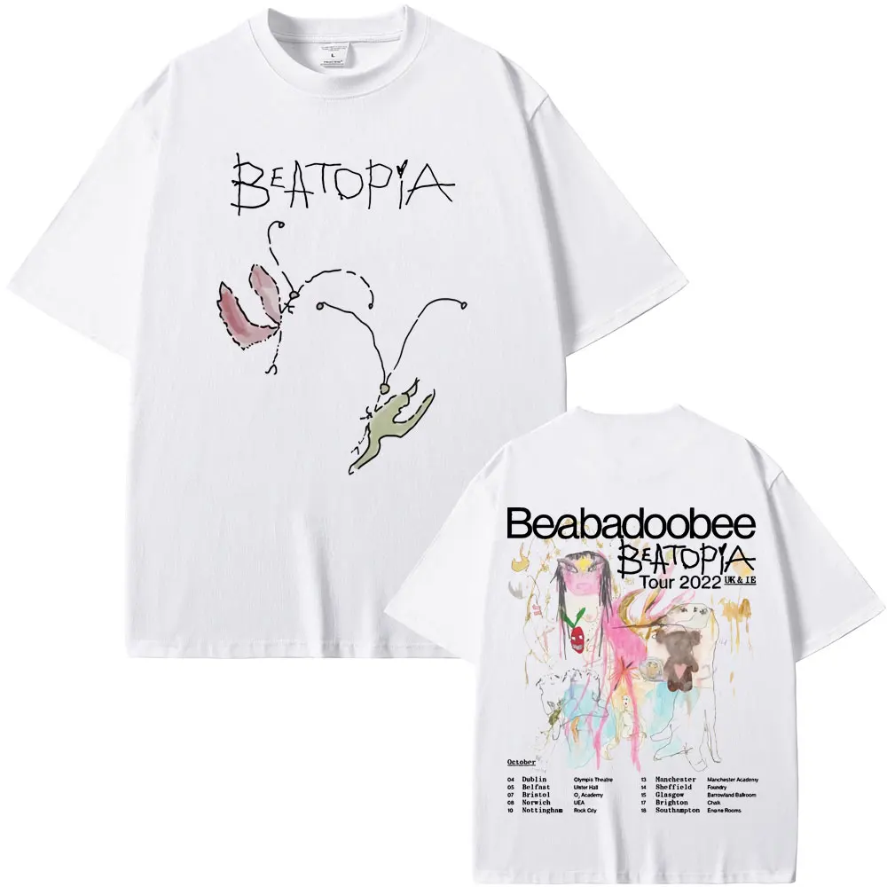 Beabadoobee Beatopia Tour T-shirt hommes femmes mode Harajuku T-shirt mâle décontracté coton surdimensionné Streetwear esthétique t-shirts