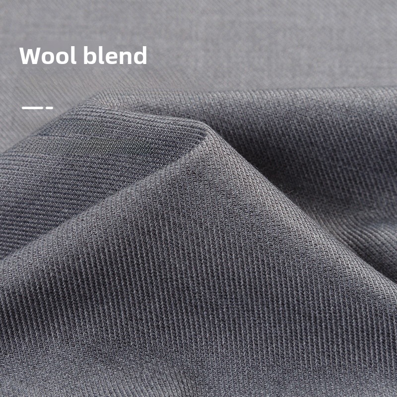 Chemise homme à manches longues en laine et modal, style décontracté et professionnel, respirante, haute résistance des couleurs, 50 fils, coupe ajustée, col carré