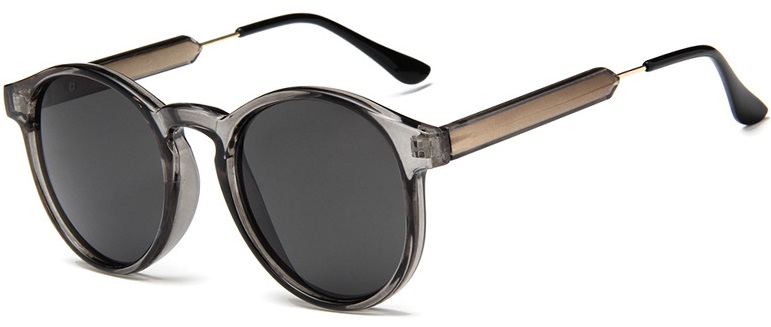 Lunettes de soleil rondes rétro pour femmes et hommes, design de marque, transparentes, en alliage, UV400, 2023