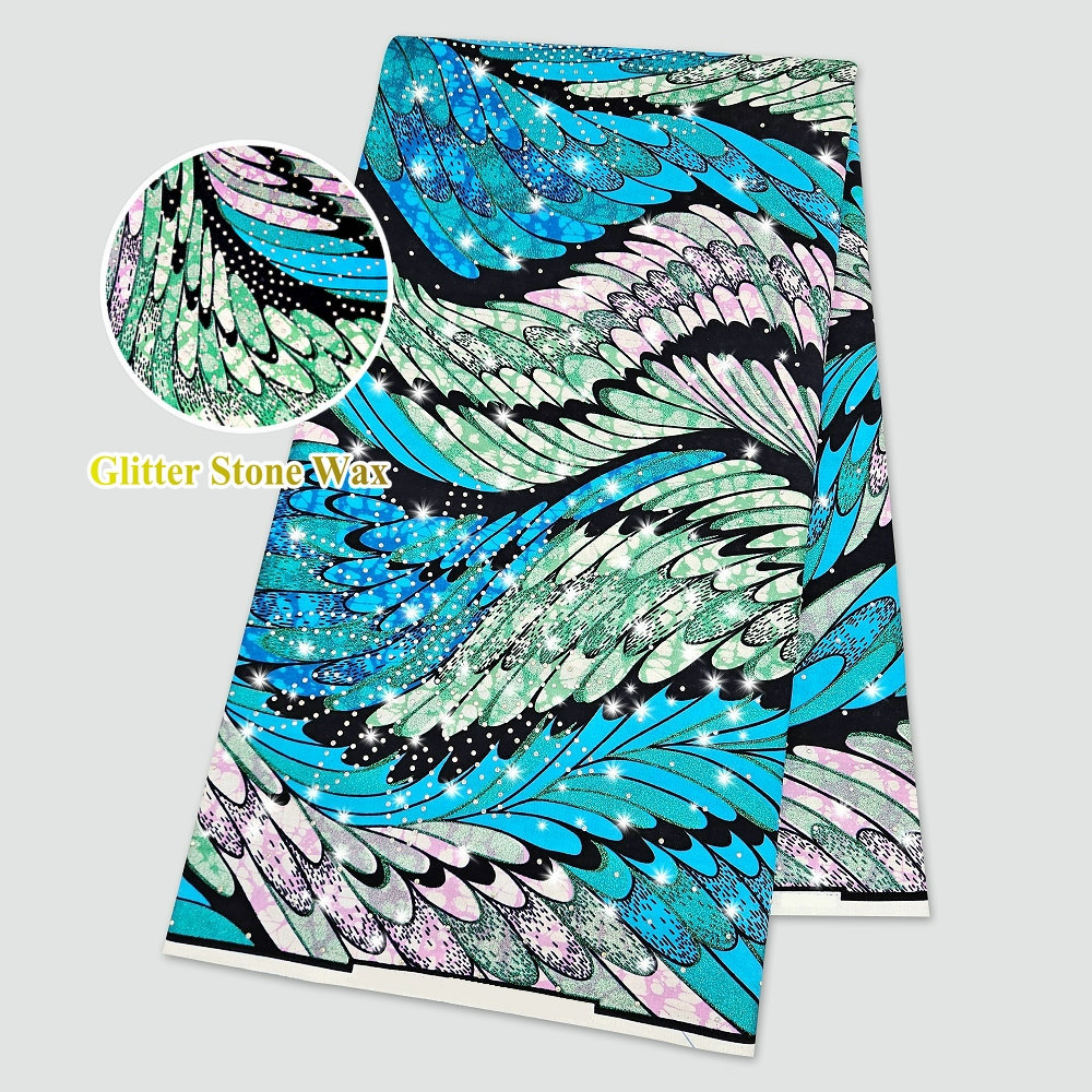 Tissu africain de luxe en wax hollandaise avec diamants, pagne africain brillant avec pierres, pour les fêtes, festivals, mariages
