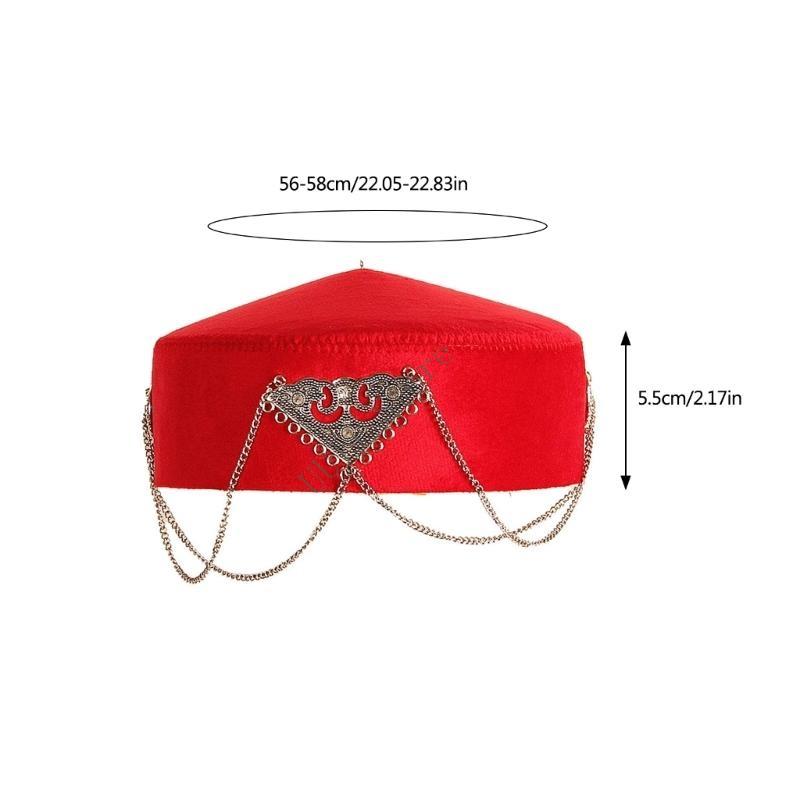 Handcraft kazakh ethnique top chapeau parfait pour les performances des festivals scène
