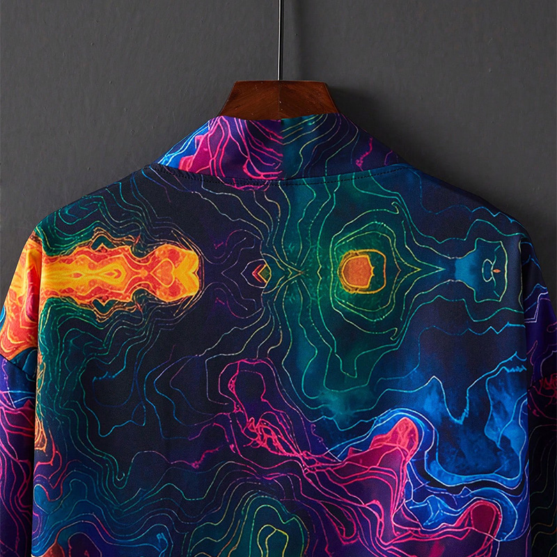 Style japonais à la mode unisexe haut de gamme Tie-Dye coloré 3D imprimé une pièce Robe Kimono été grande taille ample plage maillot de bain couverture