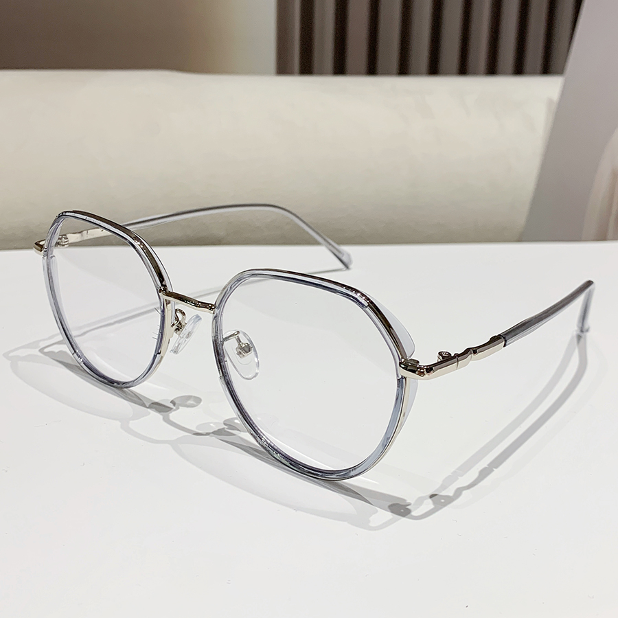 Lunettes polyvalentes à grande monture à la mode, verres plats amincissants pour le visage, Style de banlieue unisexe, adaptées à toutes les saisons