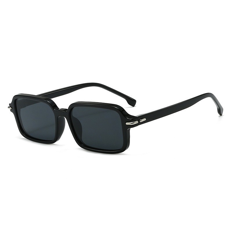Lunettes de soleil rectangulaires tendance pour hommes et femmes, lunettes de soleil de créateur, marque de luxe, style rétro, petites et étroites, lunettes de soleil carrées pour homme.
