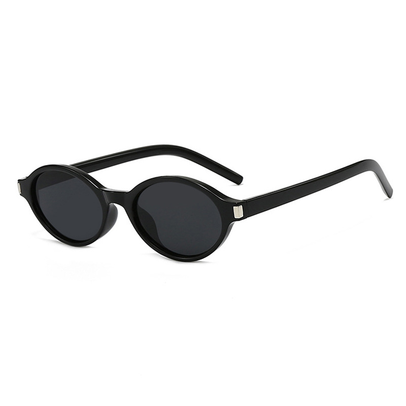 Lunettes de soleil ovales rétro simples et tendance, personnalisables avec correction de la myopie de 0 à -6.0