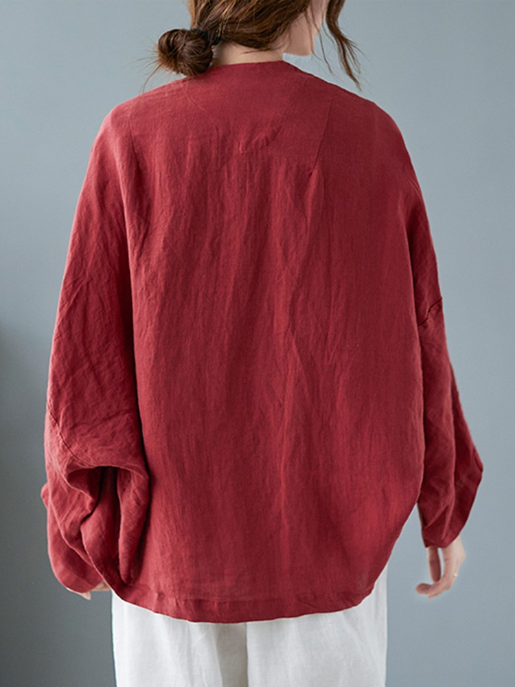 Vestes à manches longues pour femmes, style vintage, tout assressenti, confortable, coton, lin, femme, décontracté, automne, nouveau, 2022, CombB2100