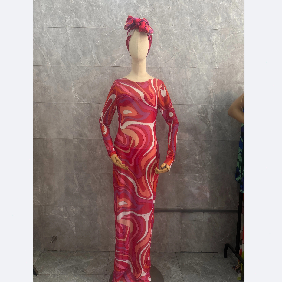 Nouvelle Robe Sarong Rayée en Tulle Transparent 2026 – Tenue de Plage et Cache-maillot