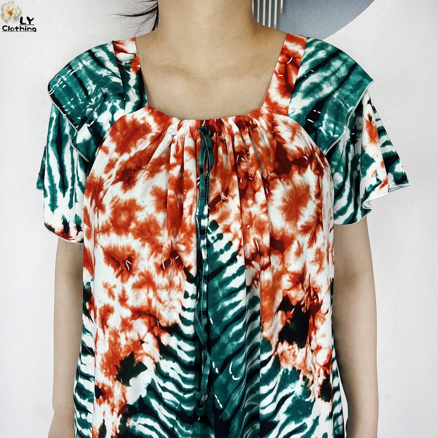 Abayas africaines pour femmes, robes à manches courtes, en coton imprimé Tie-dye, mode dubaï, Robe ample d'été, Robe musulmane, nouvelle collection 2025