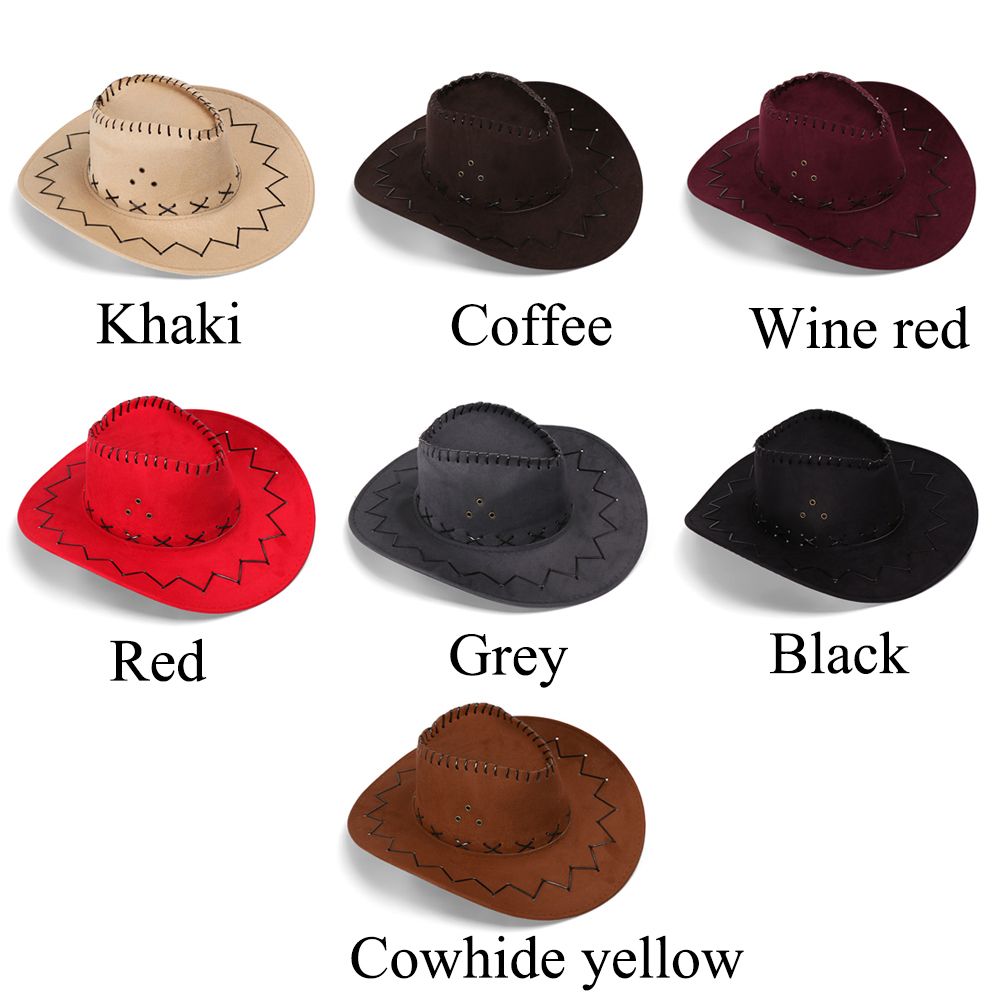 Chapeau de Cowboy en Daim pour Homme et Femme, Casquette Unisexe en Polyester, Nouvelle Collection
