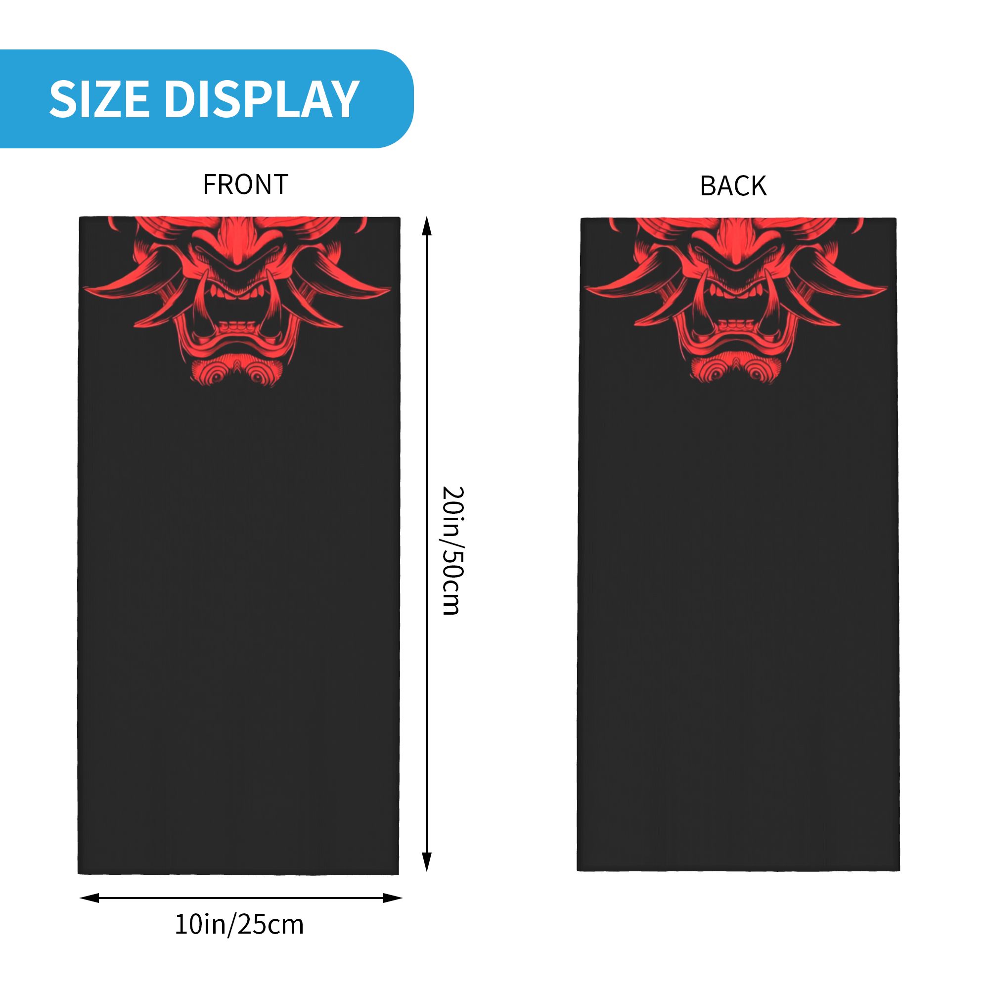 Guêtre de cou de démon samouraï Oni personnalisé pour hommes et femmes, écharpe Bandana Ronin japonaise coupe-vent d'hiver pour le Ski