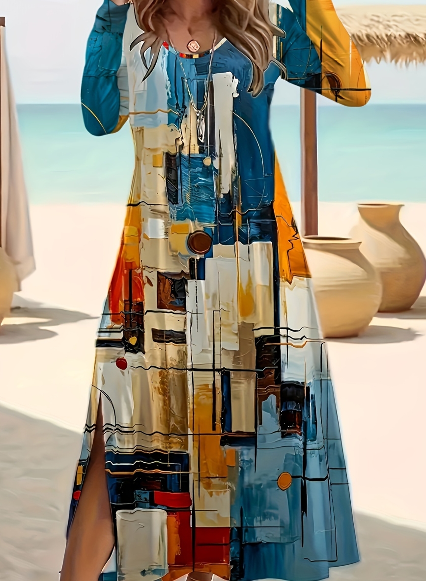 Robe imprimée élégante pour femmes, mode décontractée, nouveau tempérament