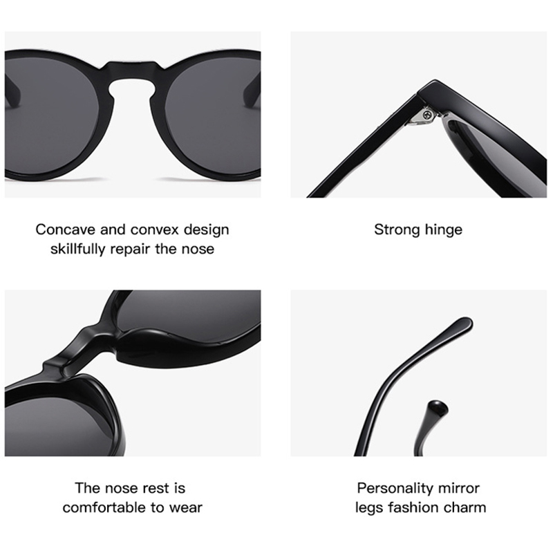 Lunettes de soleil rondes rétro pour hommes et femmes, petites lunettes de soleil polarisées à la mode pour hommes et femmes, nuances littéraires Vintage, lunettes de conduite