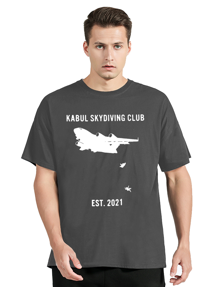 T-shirt de fitness graphique en coton unisexe, vêtements pour hommes, t-shirt Kabul Sky3/4 Club EST, Streetwear, 2021