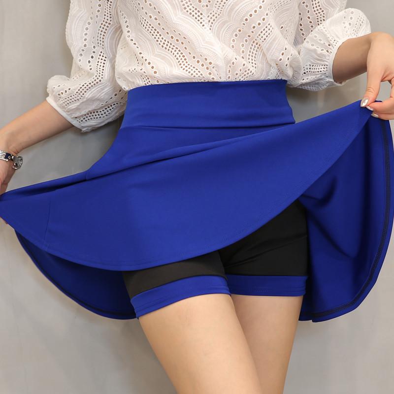 Jupe basique pour femmes, short d'été, mode polyvalente, plissée, décontractée, Mini patineuse, grande taille 4XL, jupe évasée moelleuse