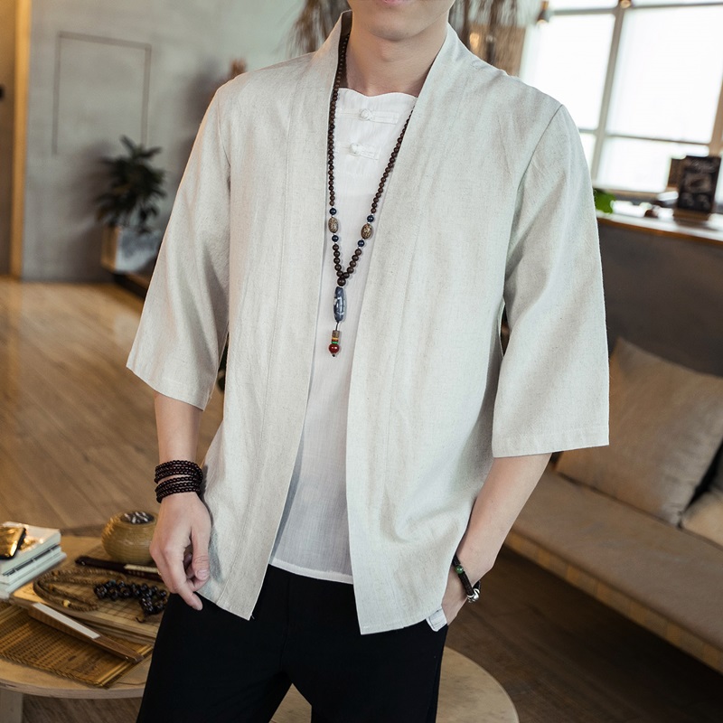 Japonais hommes Cardigan Kimono traditionnel japonais samouraï vêtements Streetwear Yukata homme chemise Haori hommes Kimono chemise 4XL 5XL