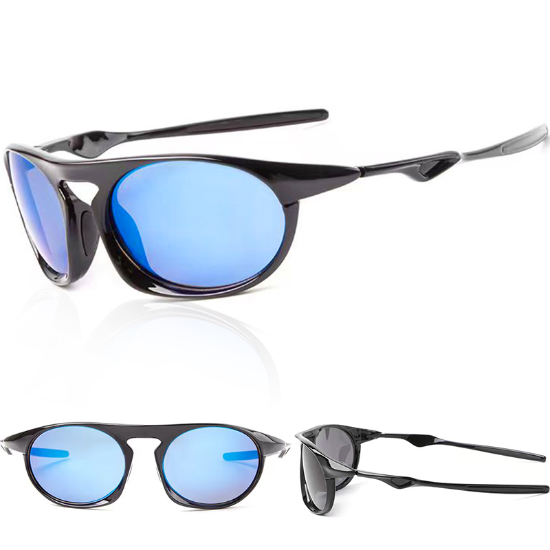 Lunettes de soleil rondes pour hommes et femmes, unisexes, pour la pêche en plein air, la conduite, design de marque, verres miroirs, protection UV400.