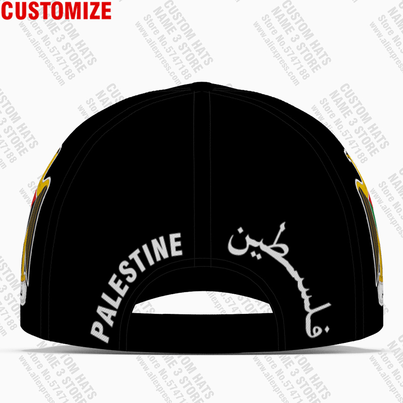 Casquette de Baseball Palestine Personnalisée Gratuite avec Nom, Numéro, Logo d'Équipe, Chapeau de Voyage à la Campagne, Équipement de Sauna