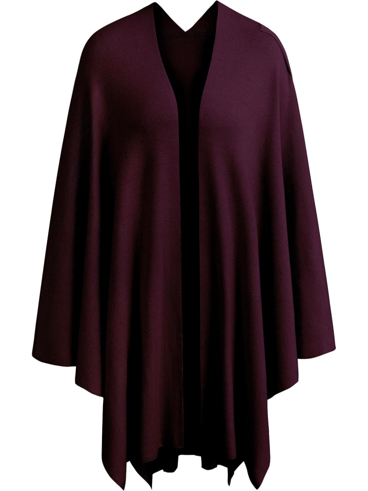 Grand Poncho croisé sur le devant pour femme, pull enveloppant, châle élégant tricoté, Cape pour l'automne et l'hiver