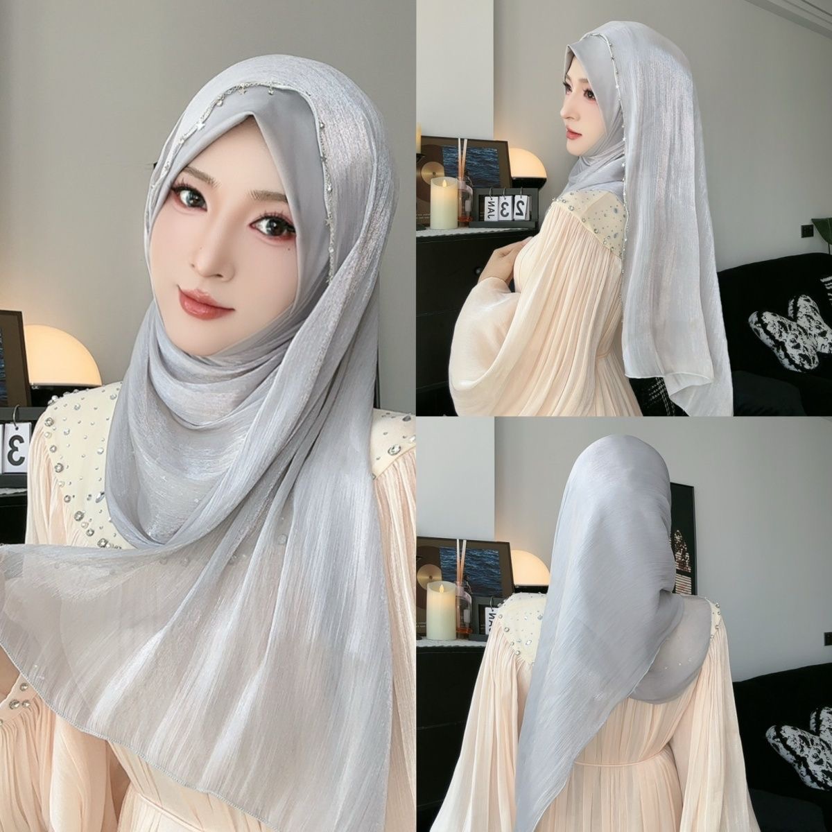Hijab musulman islamique, nouveau design, foulards Shayla pour femmes arabes