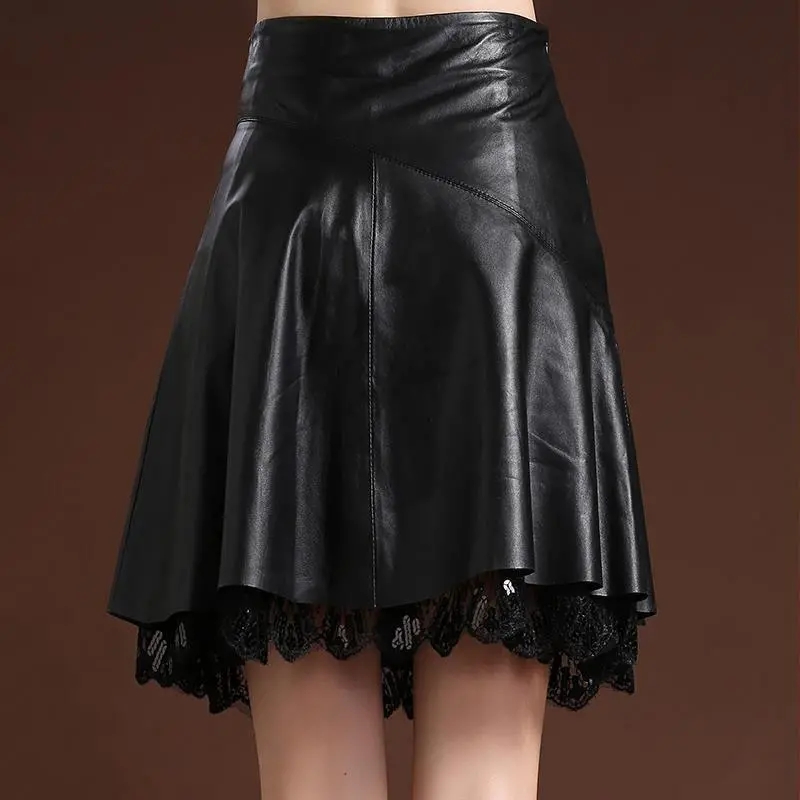 Jupe en cuir PU pour femmes, nouvelle collection, haute qualité, ligne a, taille haute, personnalité féminine, Super chaude, Sexy