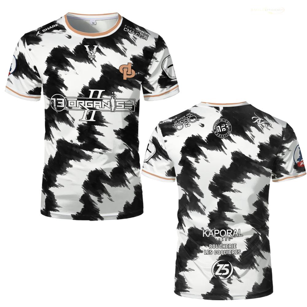 Nouveau JUL Marseille Rap maillot imprimé 13 organiser Hip Hop Football T-Shirt uniforme d'entraînement unisexe personnalisé Streetwear