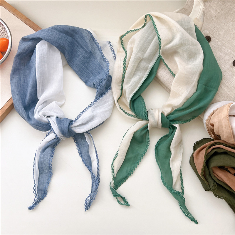 Foulards triangulaires en losange solide, foulard, couvre-chef, foulard, bandes de cheveux, accessoires, bandeau pour femmes