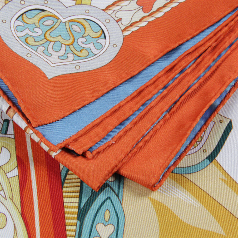 Foulards en soie deux chevaux imprimé sergé foulard en soie femmes châles Design de luxe Hijab mode carré frisé écharpe foulard