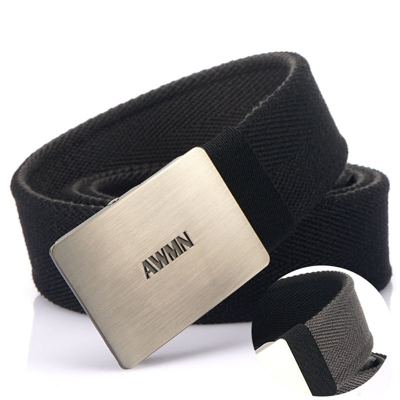 Ceinture en toile épaisse pour hommes et femmes, ceinture en jean simple décontractée, structure automatique, alliage de qualité, nouveau