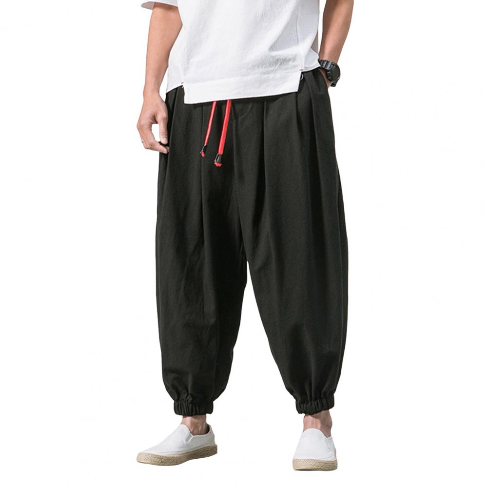 Pantalon de Jogging Baggy pour hommes, nouvelle mode, avec cordon de serrage, jambes larges, japonais, décontracté, ample, 2024