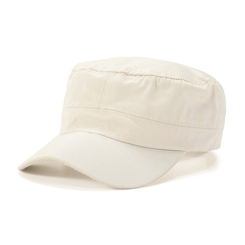 Chapeau militaire plat pour homme, simple et polyvalent, chapeau pour homme d'âge moyen, printemps et automne, style décontracté et tendance, nouveau modèle