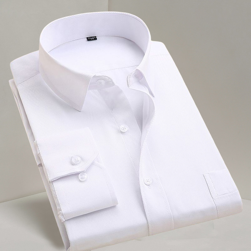 Chemise habillée décontractée à manches longues pour hommes, chemise formelle d'affaires, coupe couvertes, mode de créateur, vêtements sociaux