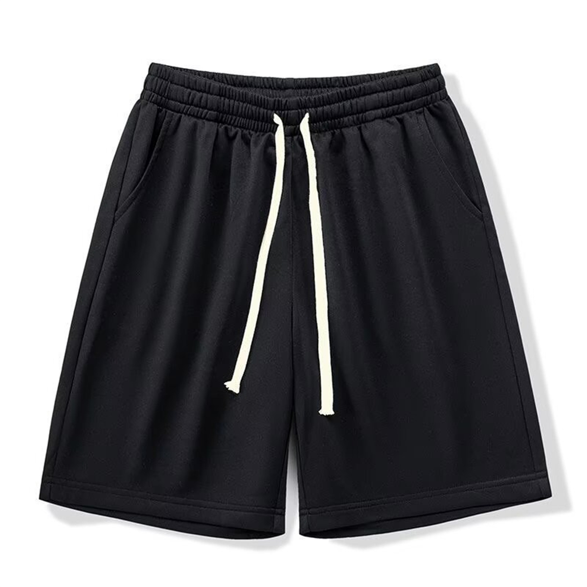 Shorts de course d'été pour hommes, décontractés, pour le jogging, couleur unie, avec cordon de serrage, amples, séchage rapide, pour la gym et le sport