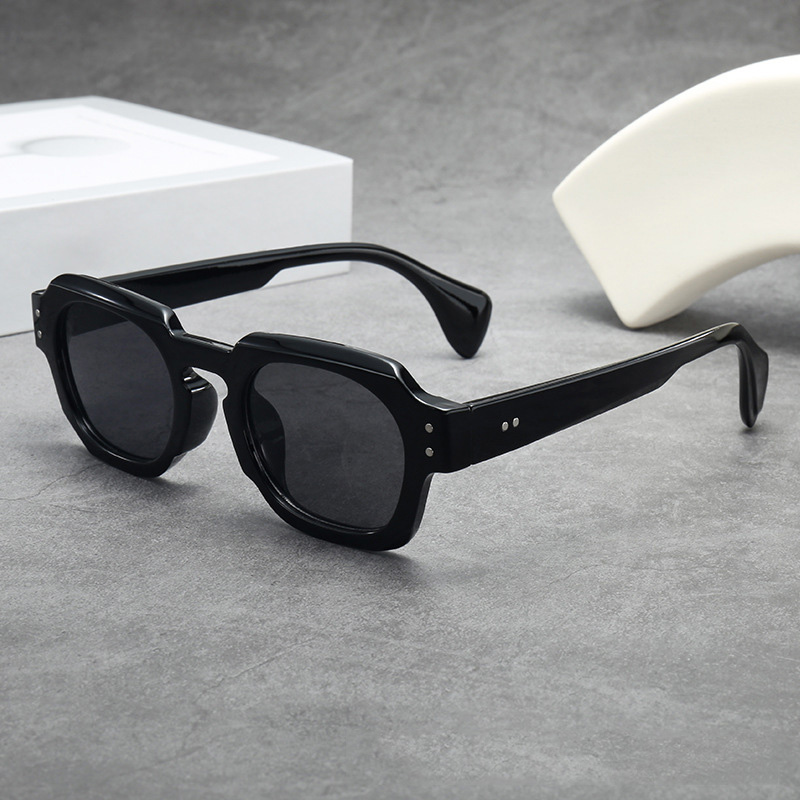 Lunettes De soleil carrées Vintage pour hommes et femmes, lunettes De soleil irrégulières De styliste De marque, mode rétro pour l'extérieur, nuances Rivet Oculos De Sol